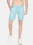 Men Teal Green Hemp Shorts