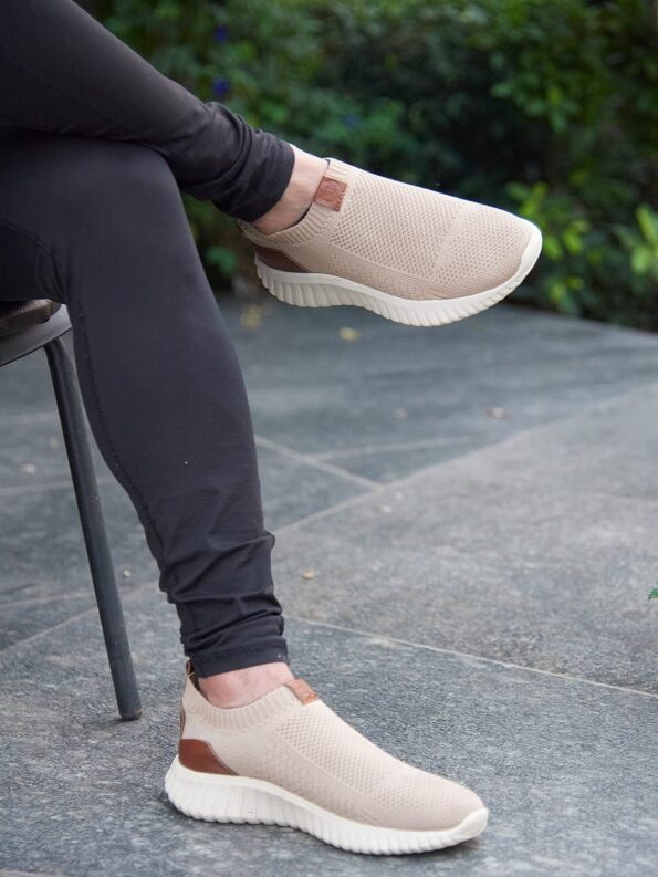 ESMEE SPORTS SLIP ON RUNNING SHOES TAN