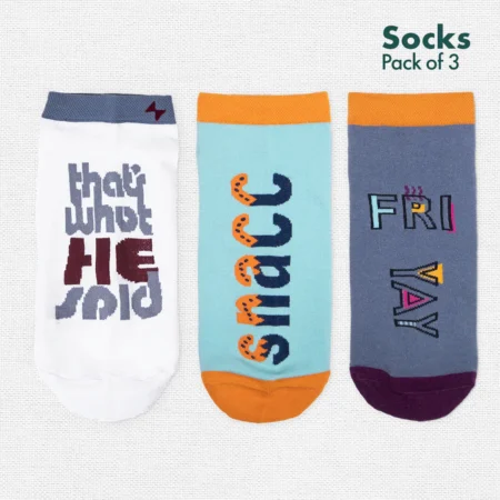 Wordle Series 1! Unisex Socks, 100% Organic Cotton, Ankle Length, Pack of 3