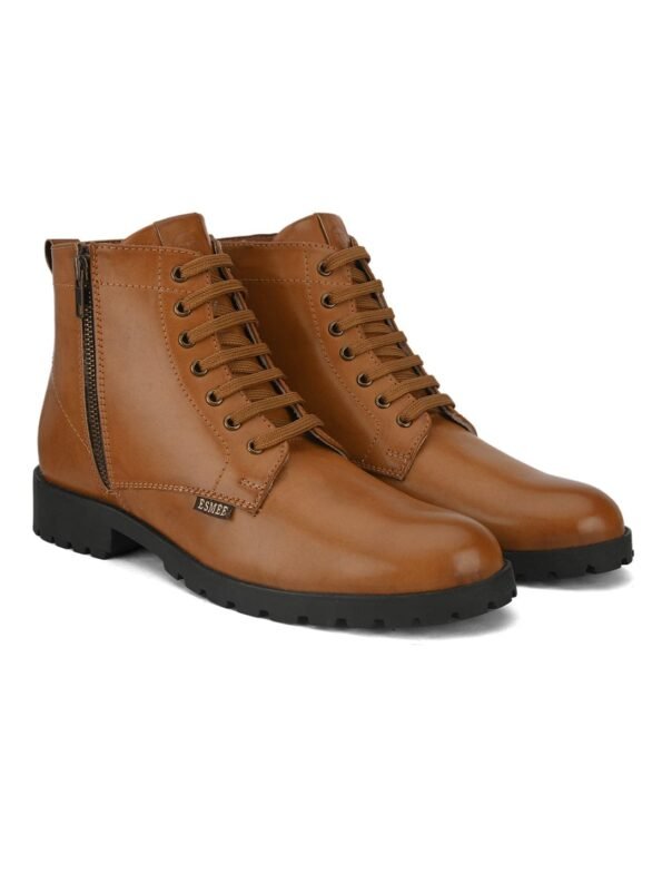 ESMEE MEN'S CASUAL ZIP BOOTS TAN