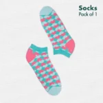 WTF! What Tetris Fun! Unisex Socks, 100% Organic Cotton, Ankle Length, Pack of 1