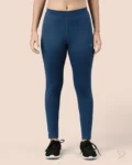 Women Performance Tights Mid Waist blue