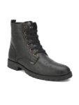 ESMEE OSTRICH PATTERN BOOTS BLACK