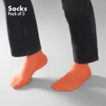 BS! Bold-shit! Unisex Socks, 100% Organic Cotton, Crew Length, Pack of 3