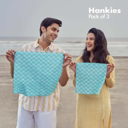 Now You Sea Me! Women's Hankies, 100% Organic Cotton, Pack of 3