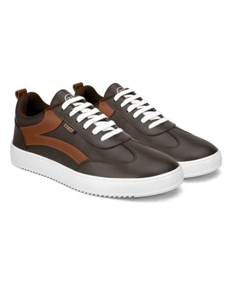 ESMEE CASUAL LACE UP SNEAKERS SHOES BROWN