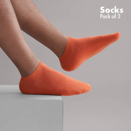 BS! Bold-shit! Unisex Socks, 100% Organic Cotton, Ankle Length, Pack of 3