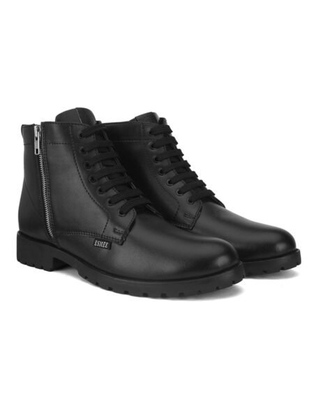 ESMEE MEN'S CASUAL ZIP BOOTS BLACK