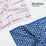 PTO! Polka Turn Over! + TBC! The Boss Collection! Men’s Hankies, 100% Organic Cotton, Pack of 6