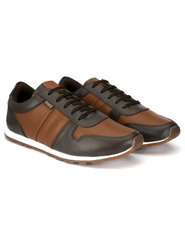 ESMEE CASUAL LACE UP SNEAKERS SHOES BROWN