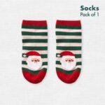 Socks-a-Clause! Unisex Socks, 100% Organic Cotton, Ankle Length, Pack of 1