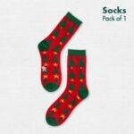 Mistletoe Mischief! Unisex Socks, 100% Organic Cotton, Crew Length, Pack of 1