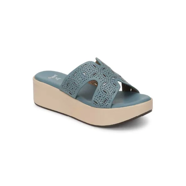 Bliss Laser Cut Wedge Light Blue