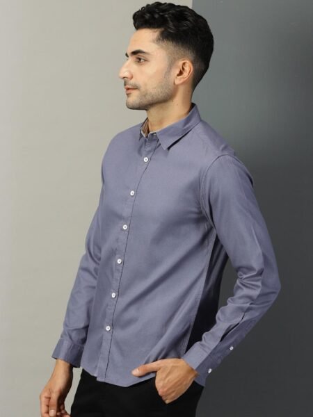 Blue Regular Fit Oxford Casual Shirt