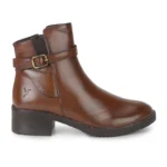 Slays Collar Strap Boots Brown