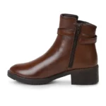 Slays Collar Strap Boots Brown