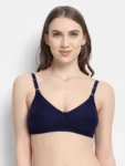 Double layered seamed bra with trimmed lace at the end Navy Blue-b_1_1653002451