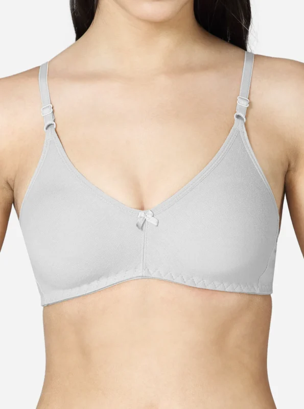 Double layered seamless medium coverage bra Grey