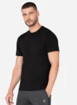 Modern fit round neck T-shirt Black