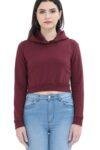 Women’s Cropped Hoodie Maroon