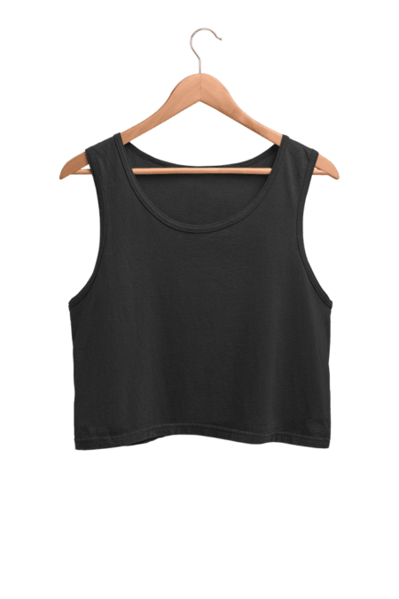 Women Crop Tank Top Black