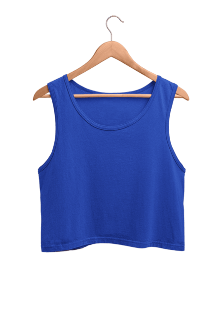 Women Crop Tank Top Blue