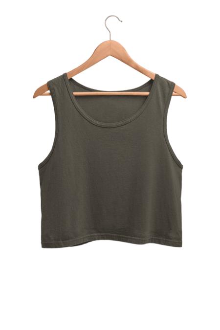 Women’s Crop Tank Top Olive Green