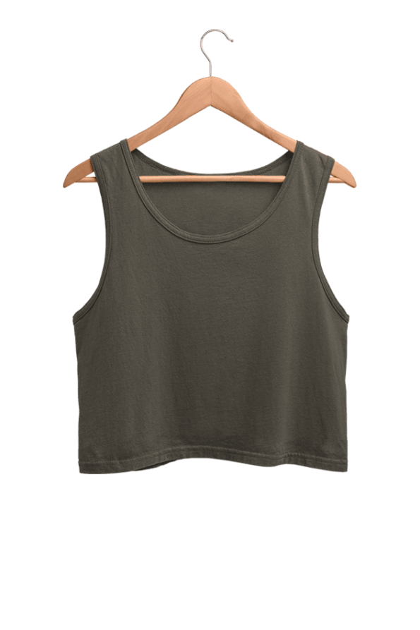 Women’s Crop Tank Top Olive Green