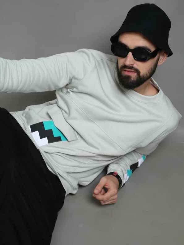 Geometric Printed Hip Hop Sweatshirt