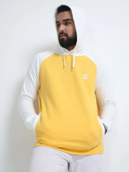 Arylide Yellow and white Hoodie