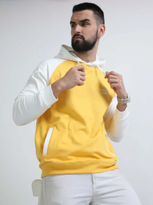 Arylide Yellow and white Hoodie