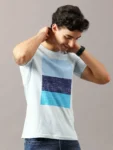 Blue Color Block T-Shirt