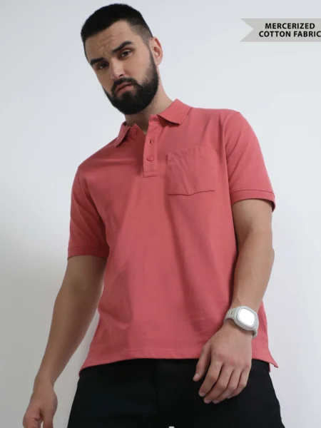 Dusty Rose Polo T-Shirt