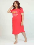 Coral Red Short Nighty