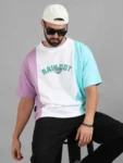 Pastel Colorblock Drop Shoulder T-Shirt