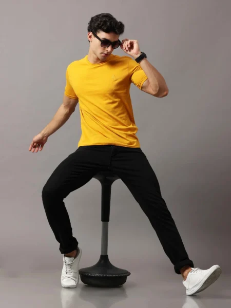 Mustard Solid T-Shirt