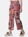 7Popwings Women Casual Boho Printed Regular Fit Trouser